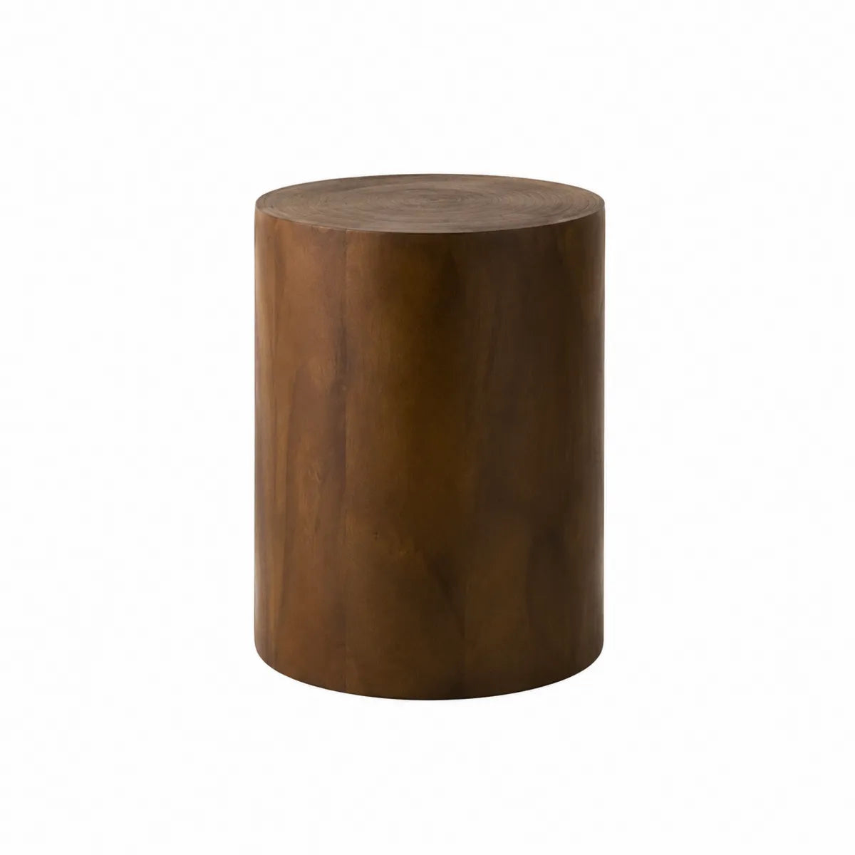 Stolik kawowy drewniany mango brązowy wys. 40 cm, śr. 30 cm