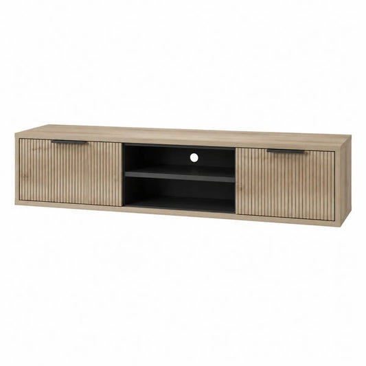 Szafka RTV z laminatem dębowym 180 cm